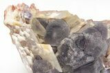 Purple Cubo-Octahedral Fluorite Crystals on Barite - Morocco #217060-2